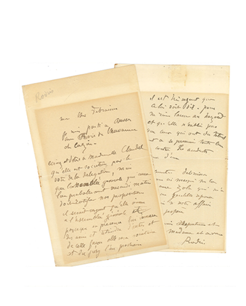 LETTRES DE MONET, RODIN ET LACAN AUX ENCHÈRES
